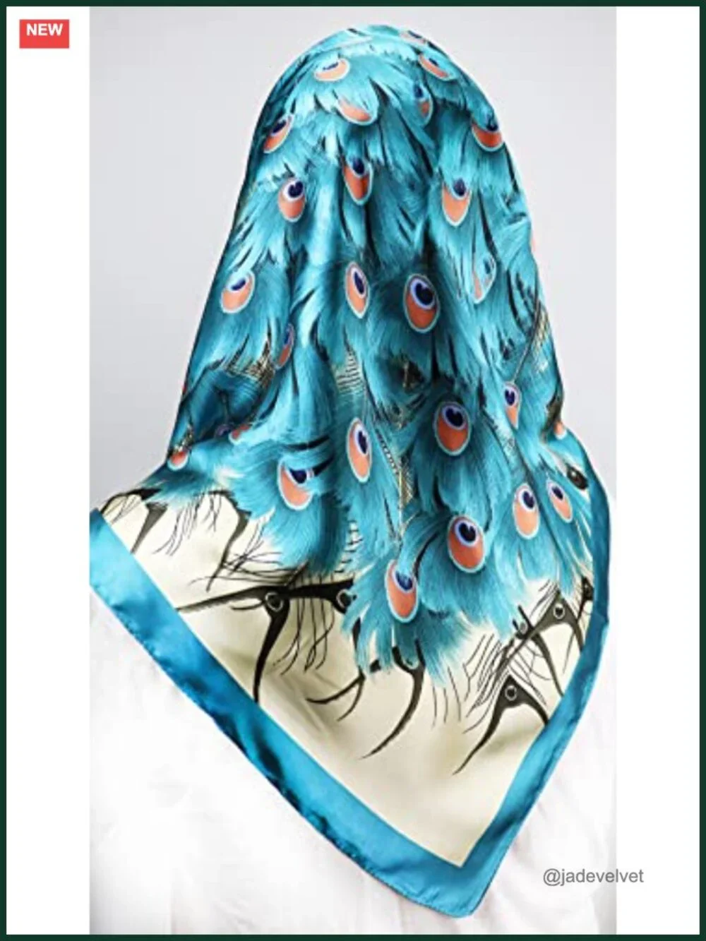 Satin Square Scarf for Women - Silk Like Hair Wrap, Headscarf, Neck Scarf,